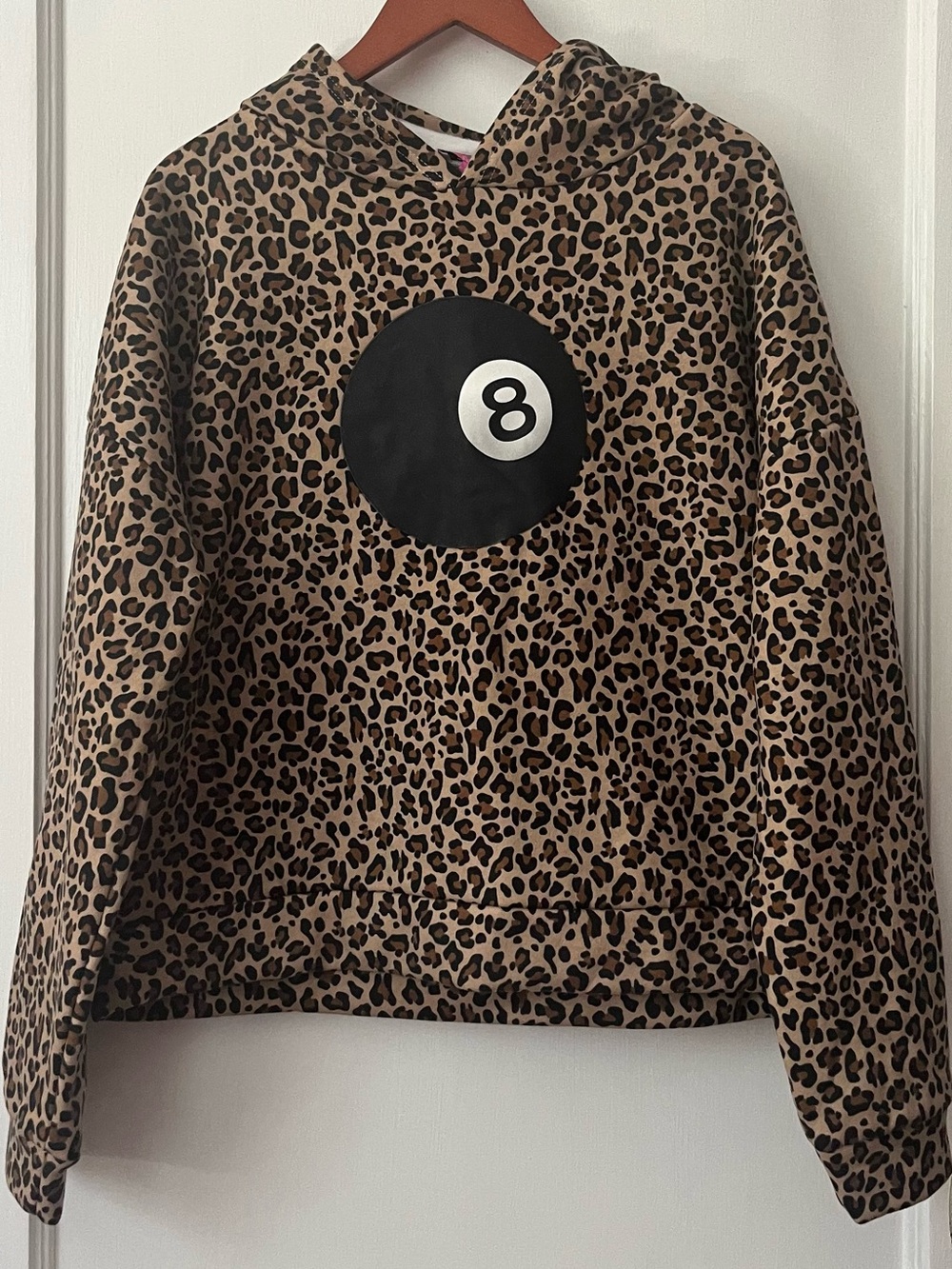Edikted Leopard Magic 8 Hoodie Size Medium NWOT